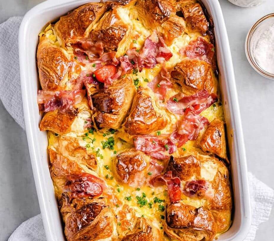 Ham & Cheese Croissant Casseroleis an easy and quick healthy keto dinner ideas recipes that you can cook if you like . In Tasty Recipes blog we got the best easy dinner.