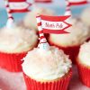 North Pole Sprinkle Cupcakes