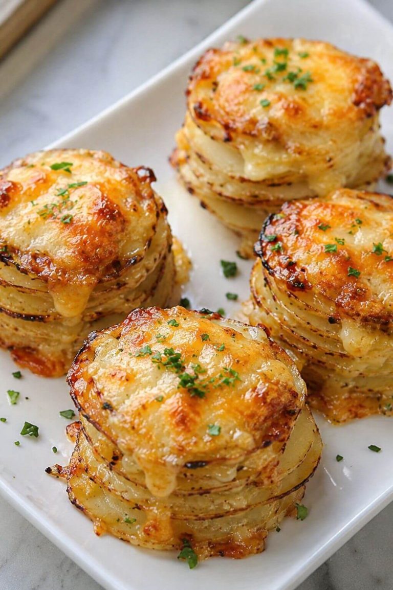 4-Ingredient Cheesy Potato Stacks
