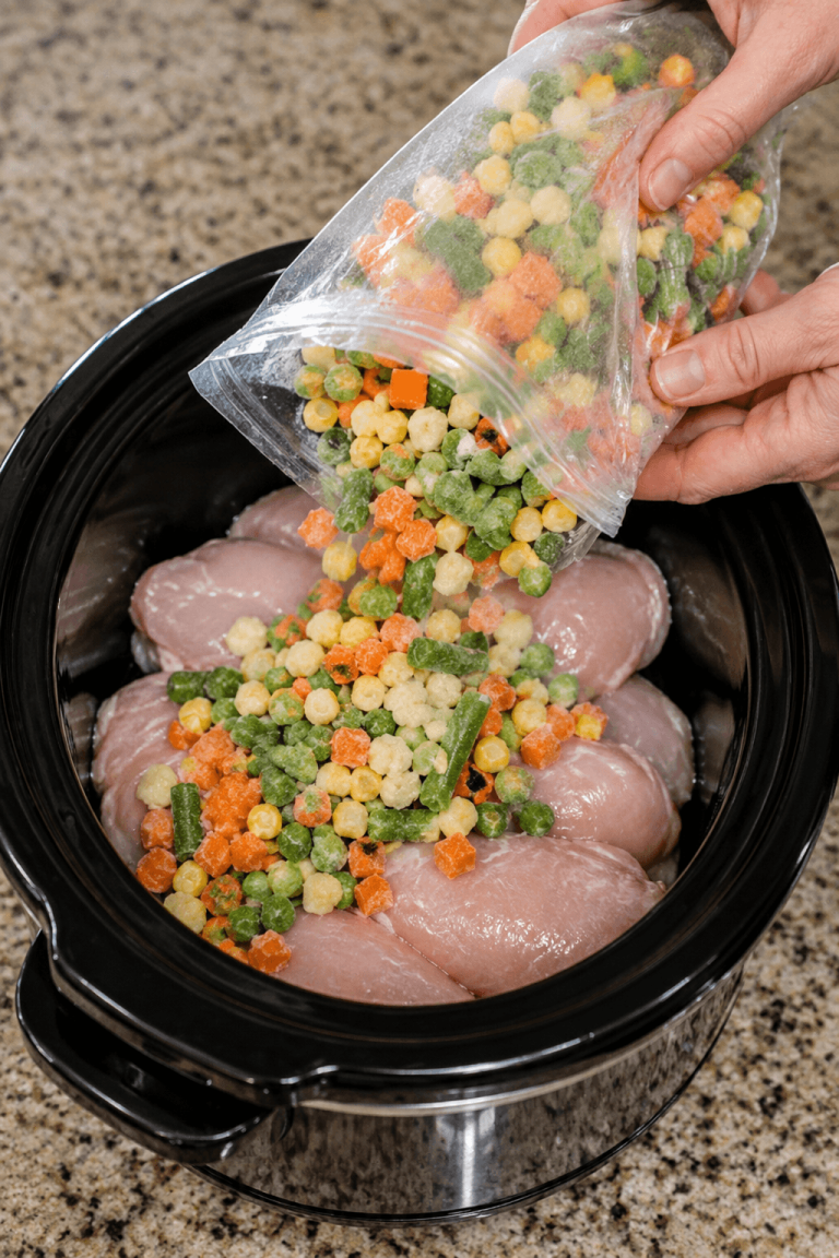 Slow Cooker 5-Ingredient Amish Chicken Pot Pie Noodles