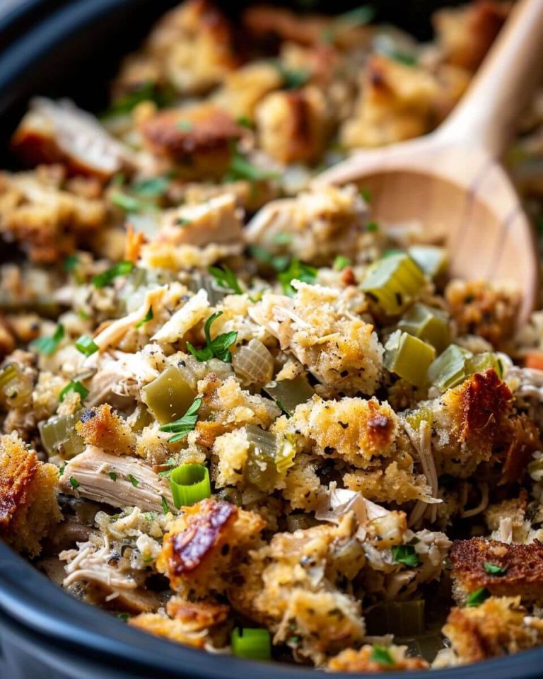 6-Ingredient Slow Cooker Chicken and Stuffing