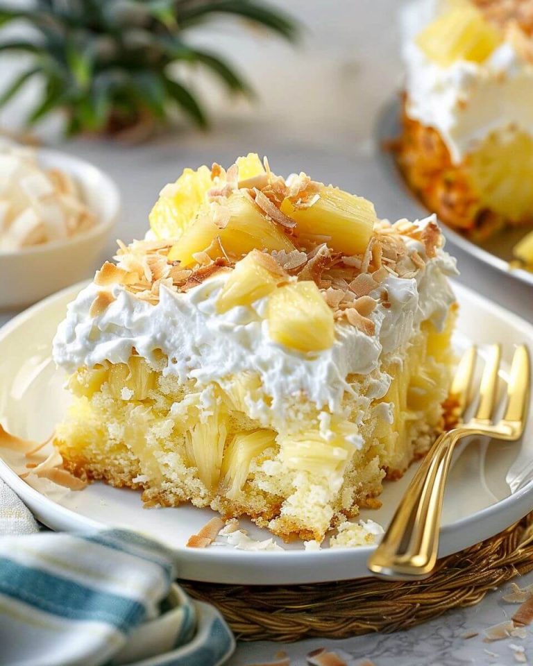 Pineapple Coconut Surprise Cake